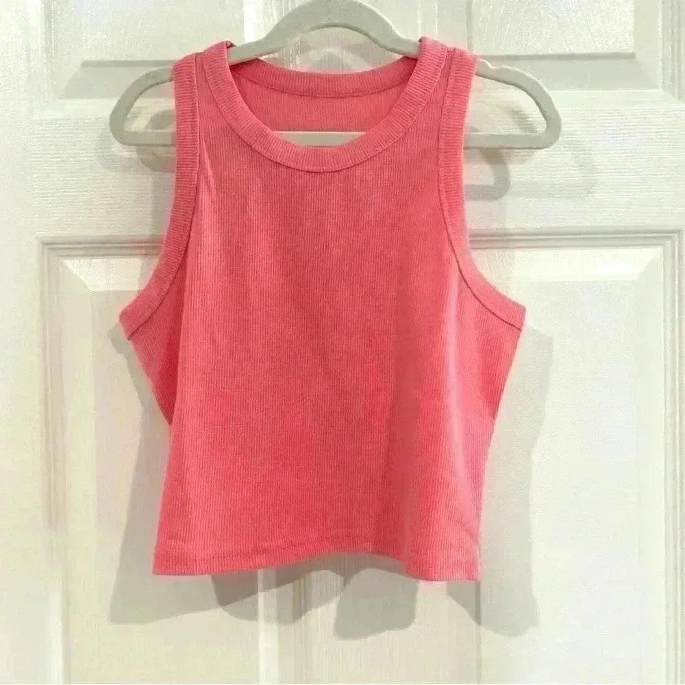 Crop Tank Top Racerback Women's Size XS Pink NWOT
